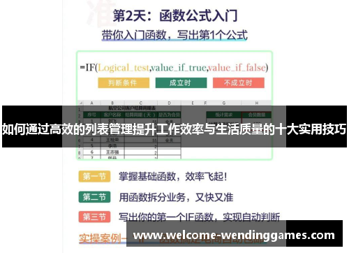 如何通过高效的列表管理提升工作效率与生活质量的十大实用技巧 如何通过高效的列表管理提升工作效率与生活质量的十大实用技巧